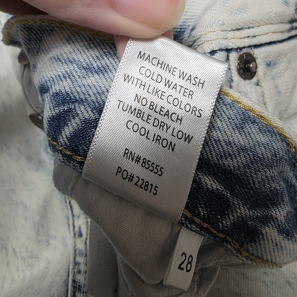 Pistola Charlie Acid Wash High Rise Straight Leg Jeans Size 28 - Picture 10 of 12